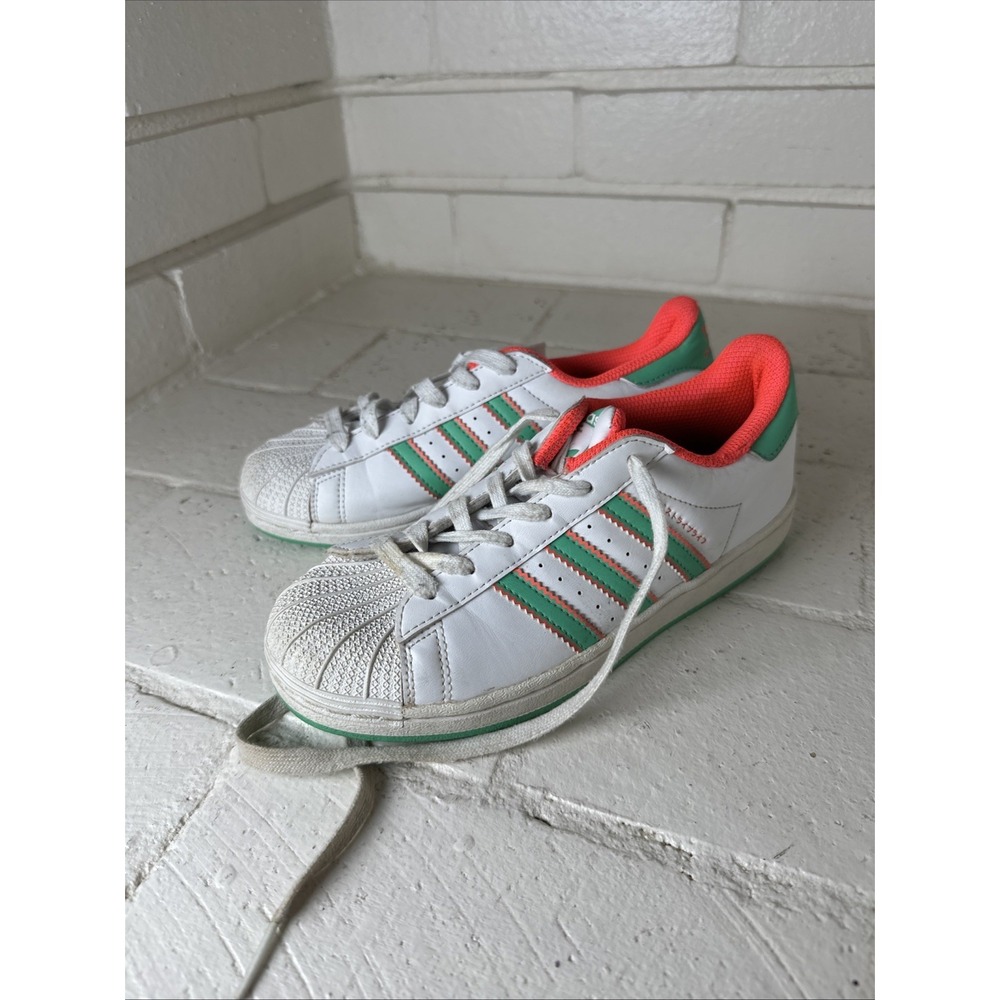 Adidas Superstar Sizeโ 3 Big Kid White Hi-Res Green Turbo Pink GV6987